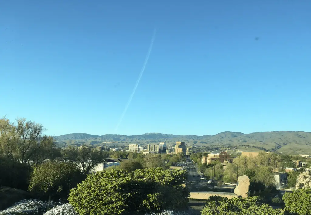 A view of downtown Boise, Idaho from the Boise Depot.