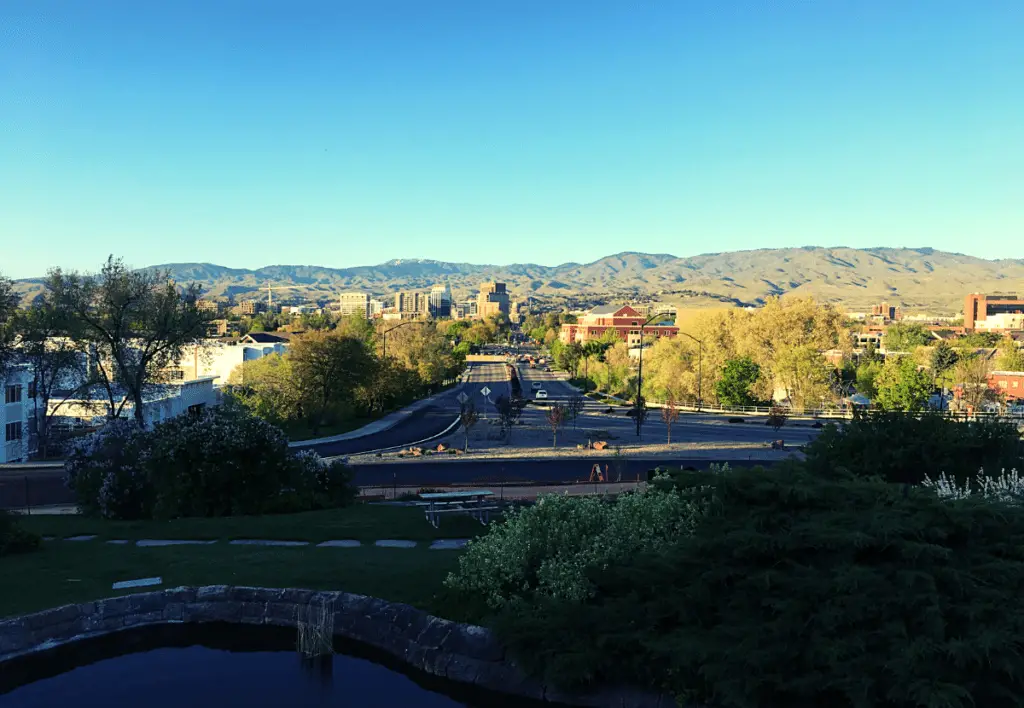 Downtown Boise and foothills in the background